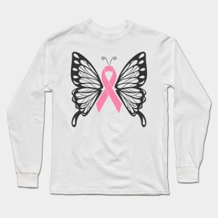 cancer butterfly Long Sleeve T-Shirt